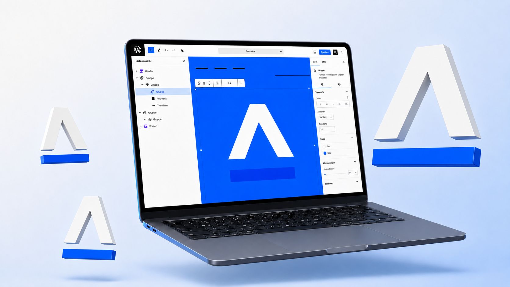 Abstrakte digitale Gestaltung für Webdesign und Entwicklung